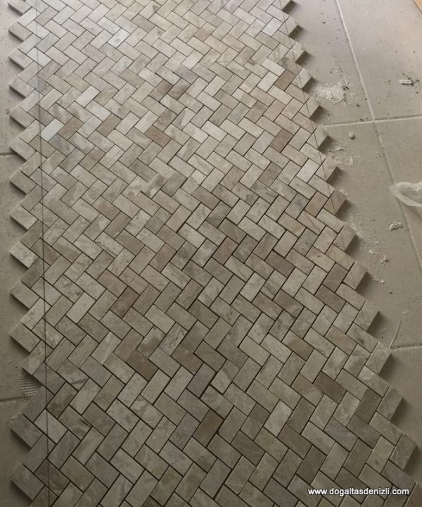 2,5x5 cm Cilalı Mermer Mozaik, DCM110